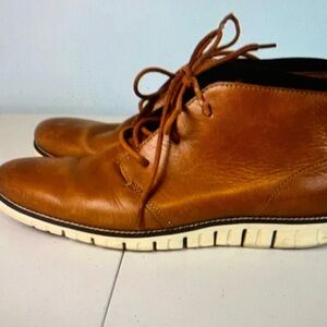 Cole Haan ZERØGRAND Chukka Boots Men’s 10M British Tan Leather Comfort Shoes